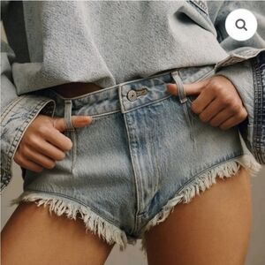 NWT Anthro Pilcro Pitched Micro Festival-Core Fringe Hem Cotton Shorts Women 29